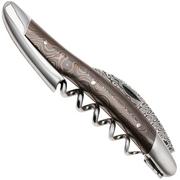 Forge de Laguiole 00008359, Munin Stainless Damascus, Hand Chiseled Bee, Fat Carbon Copper Kellnermesser