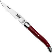 Forge de Laguiole 1211INTCROUB 11cm, rood micarta, laguiolemes