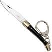 Forge de Laguiole keychain pocket knife, black horn