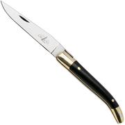 Forge de Laguiole LA127EB Ebony Wood, poli, Laguiole couteau de poche, 7 cm