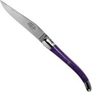 Forge de Laguiole 129INTCVIOBRI 9cm, micarta violette, couteau laguiole