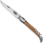 Forge de Laguiole with corkscrew 22121INOL, olive wood