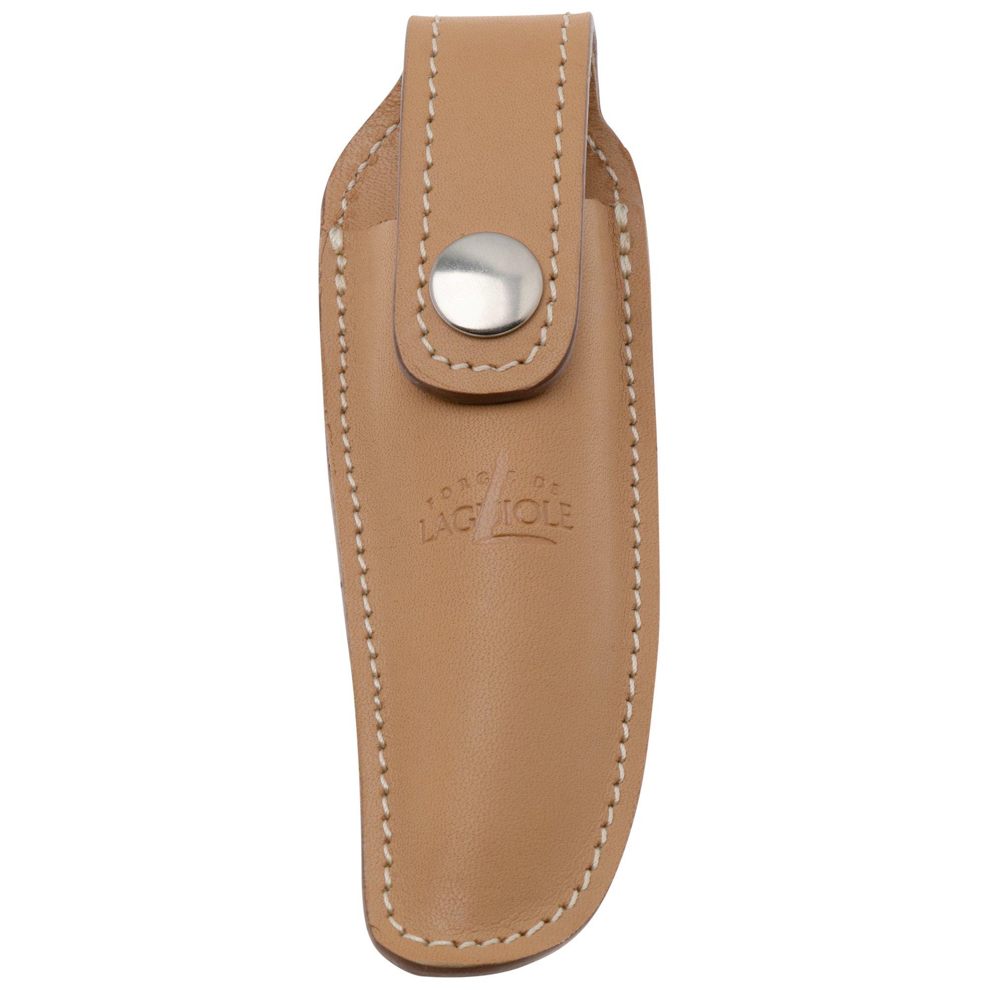 Forge de Laguiole Aubrac LAA2F Natural, leather belt sheath for 11 cm pocket knives