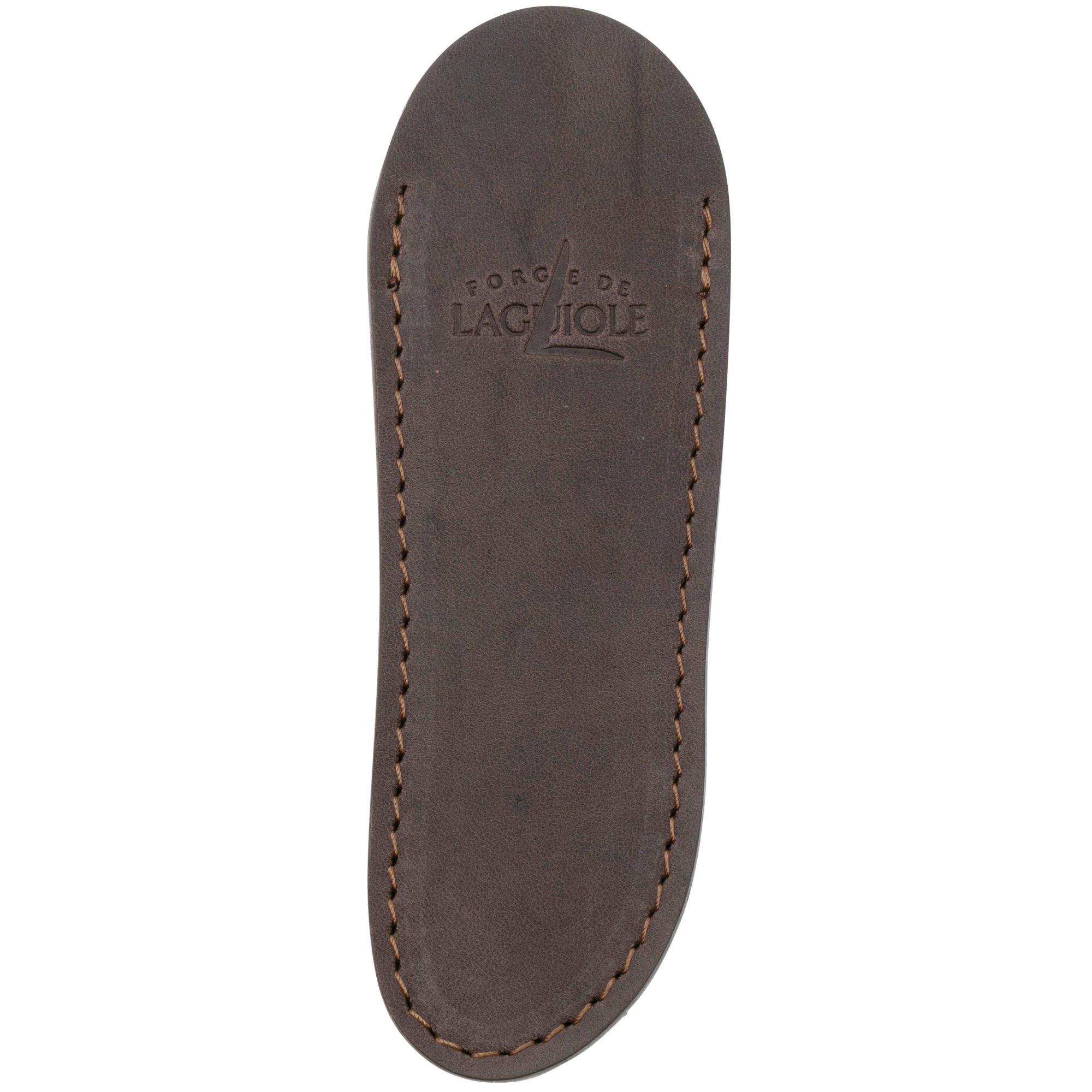 Skórzany pokrowiec Forge de Laguiole LAF1CH Chocolate, na noże składane długości 9 cm