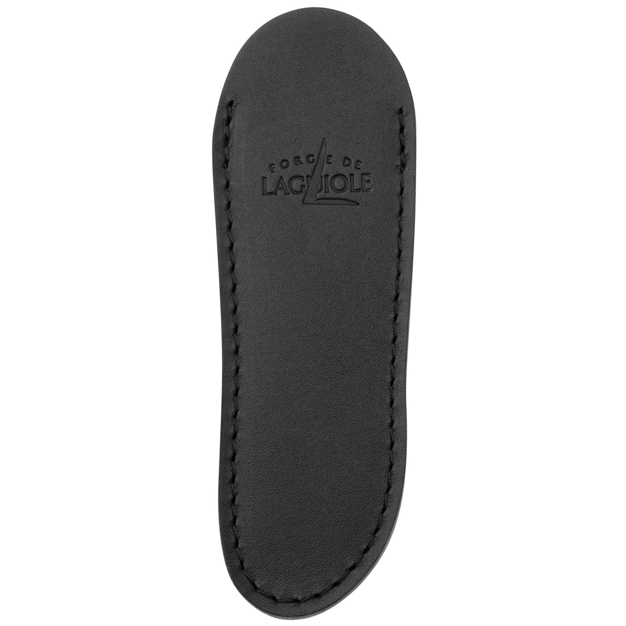 Skórzany pokrowiec Forge de Laguiole LAF1N Black, na noże składane długości 9 cm