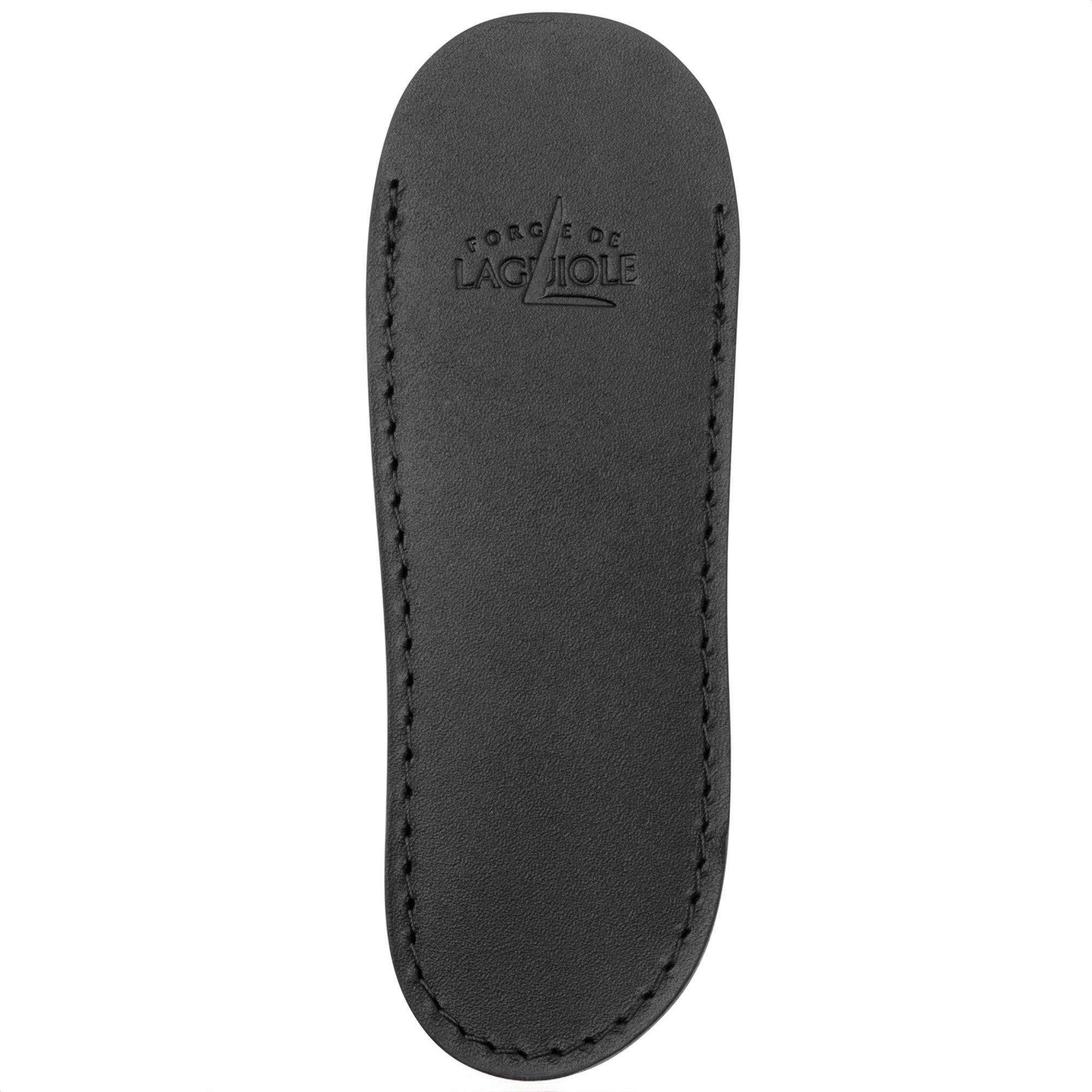Skórzany pokrowiec Forge de Laguiole LAF2N Black, na noże składane długości 11 cm