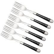 Forge de Laguiole FE62MINEB set of 6 table forks, matt, ebony