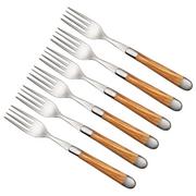 Forge de Laguiole FE62MINOL set of 6 table forks, matt, olive wood