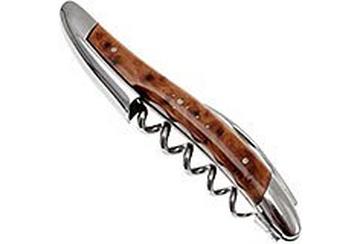 Forge de Laguiole SOM1THBRI, polished sommelier knife, thuya-wood