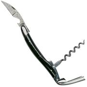 Forge de Laguiole SOMBF waiter's corkscrew with sheath, damascus, buffalo horn