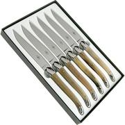 Forge de Laguiole, T62MINB, steak knife set, horn tip