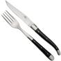 Image for Forge de Laguiole Knife and Fork TF2MINEB Ebony, 2-piece cutlery set, matted