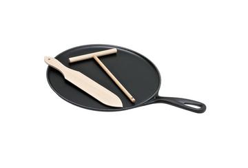 Le Creuset gusseisserne Crêpes Pfanne 27 cm, schwarz