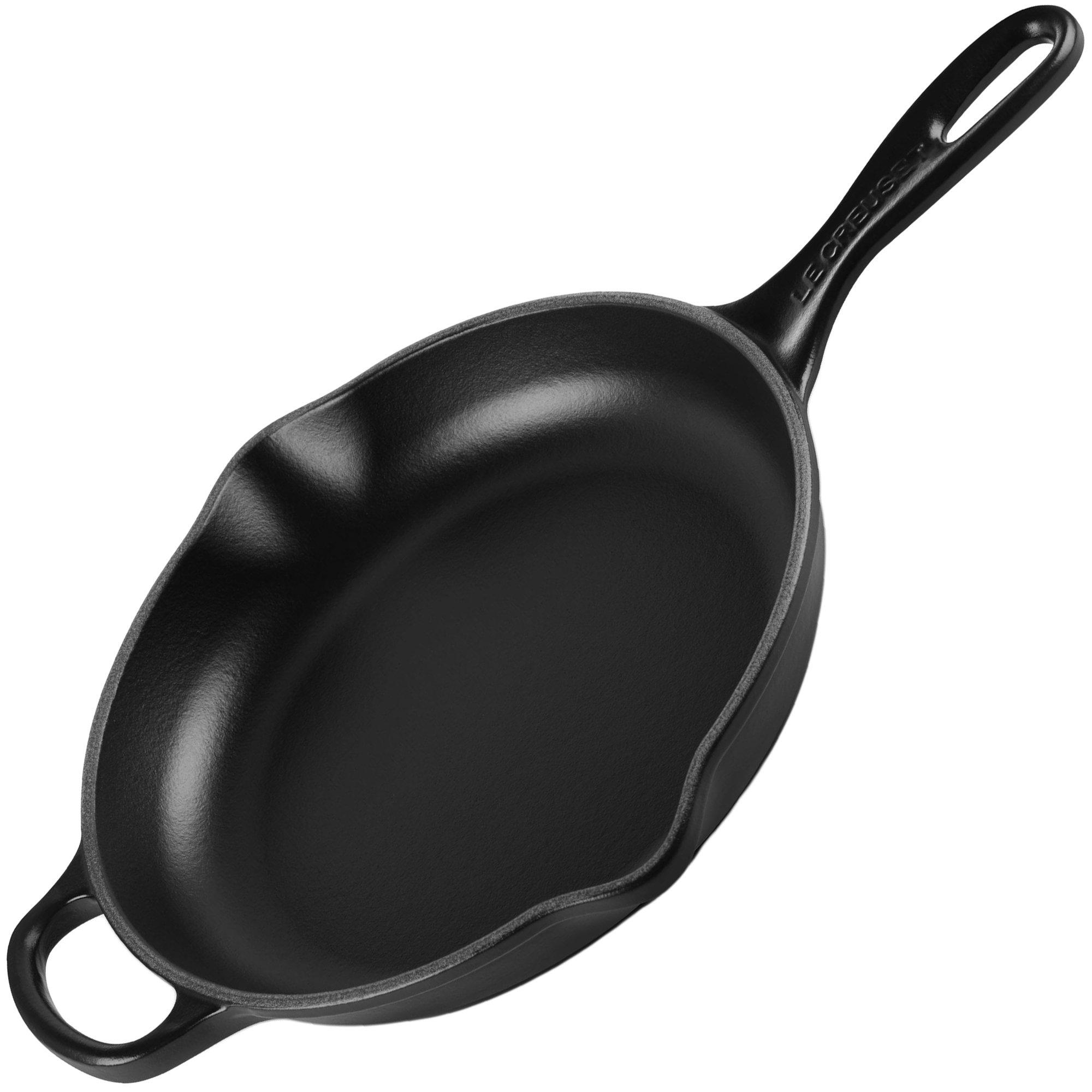 Le Creuset gietijzeren skillet 23 cm rond, zwart