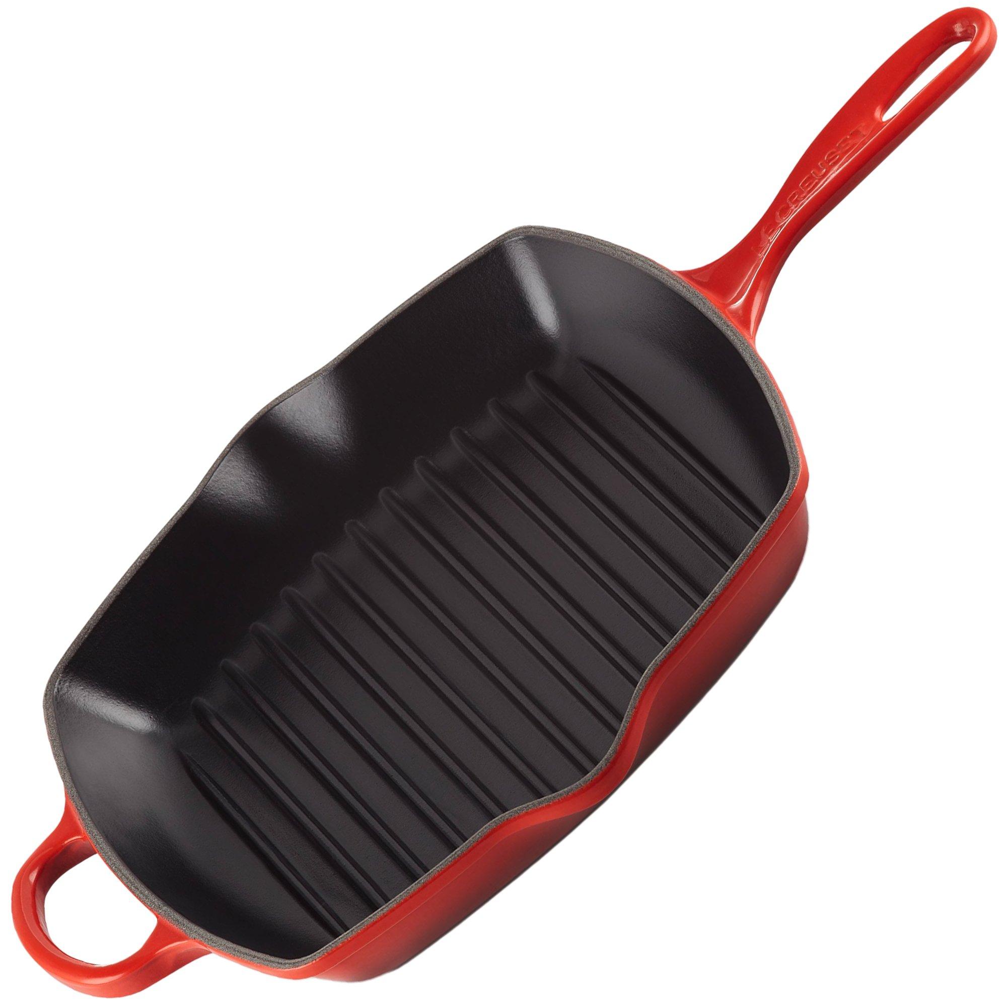Skillet gril Le Creuset 26 cm carré, rouge