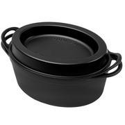 Le Creuset Doufeu Gusseisen Bratpfanne oval, 32 cm, 7,2L schwarz