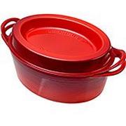 Le Creuset Doufeu cast-iron casserole oval, 32 cm, 7.2L red