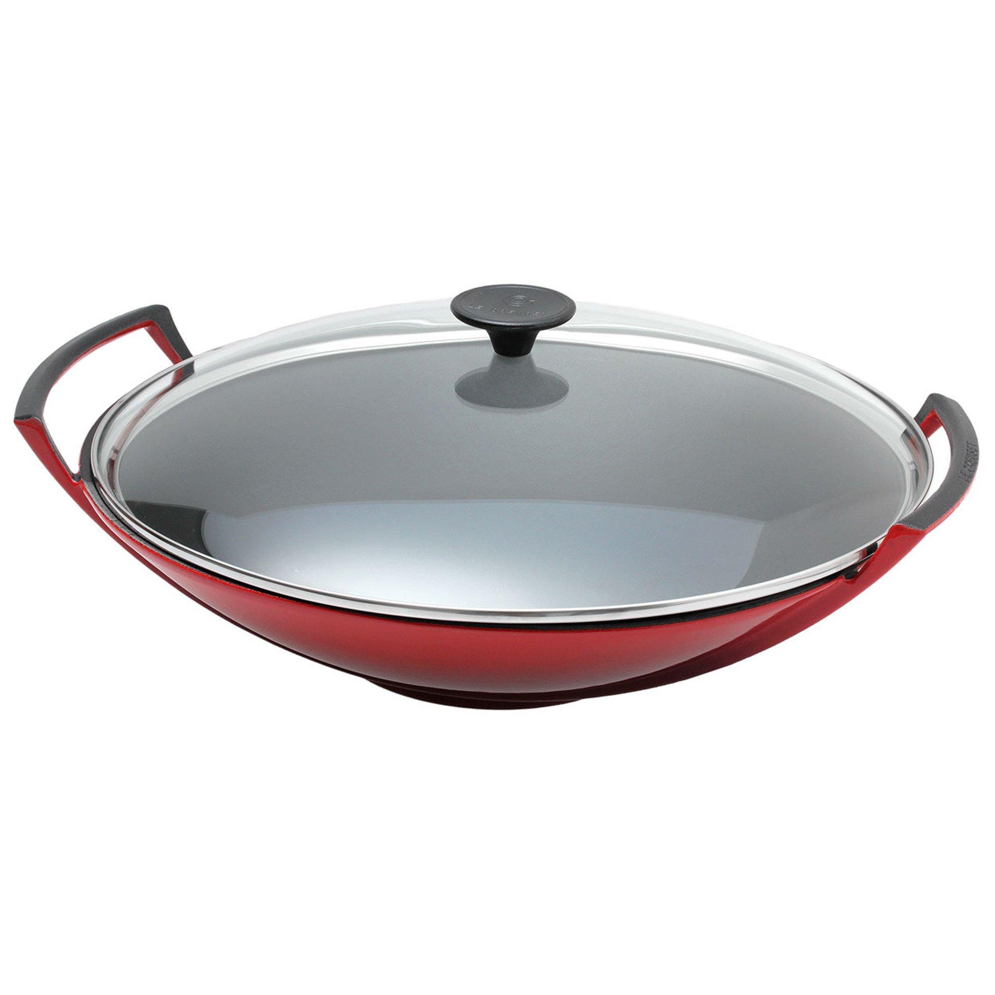 Le Creuset La Fonte émaillée wok 36 cm, noir  Achetez à prix avantageux  chez