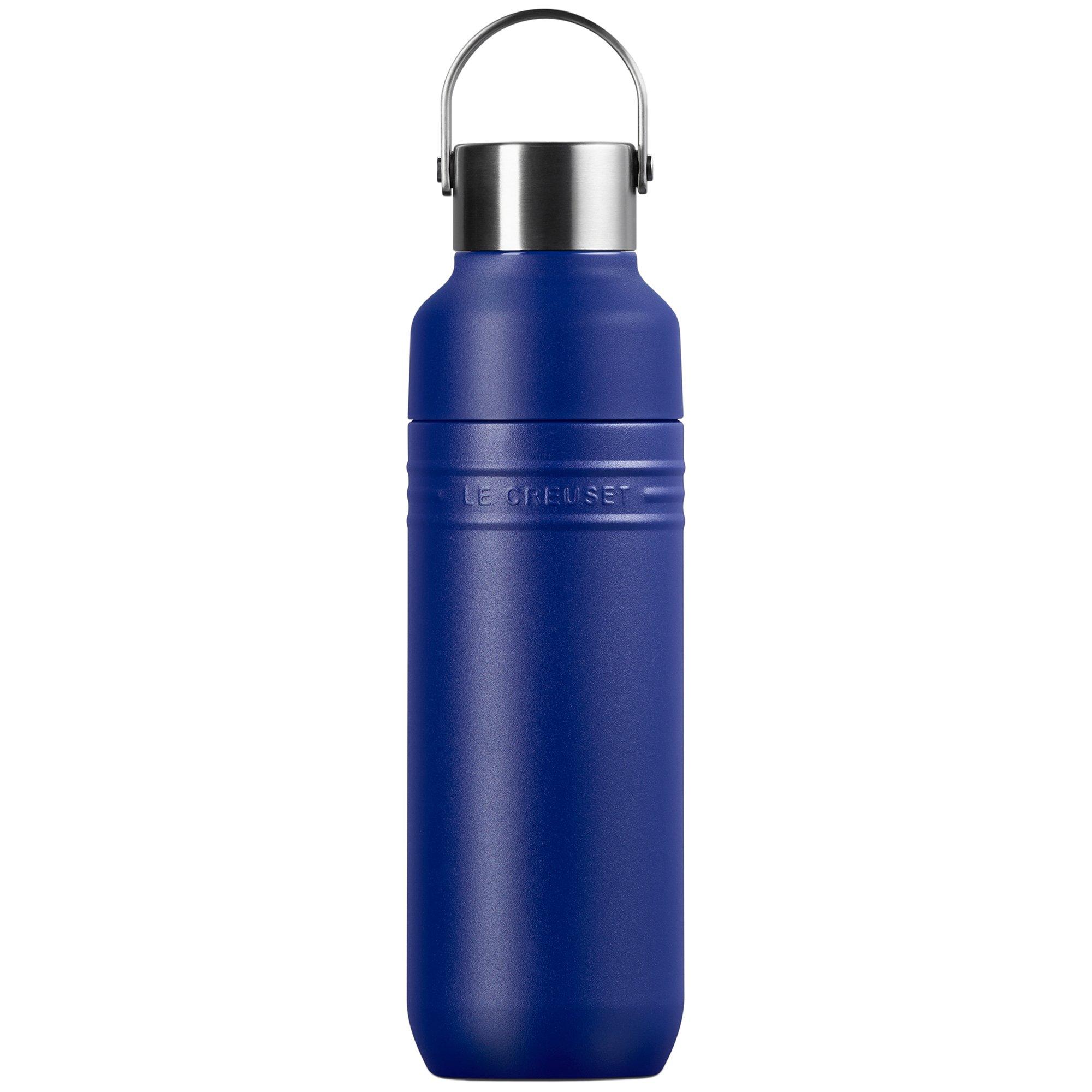 Le Creuset On The Go 41066282200001 doppelwandige Trinkflasche, Azure, 0,5 L