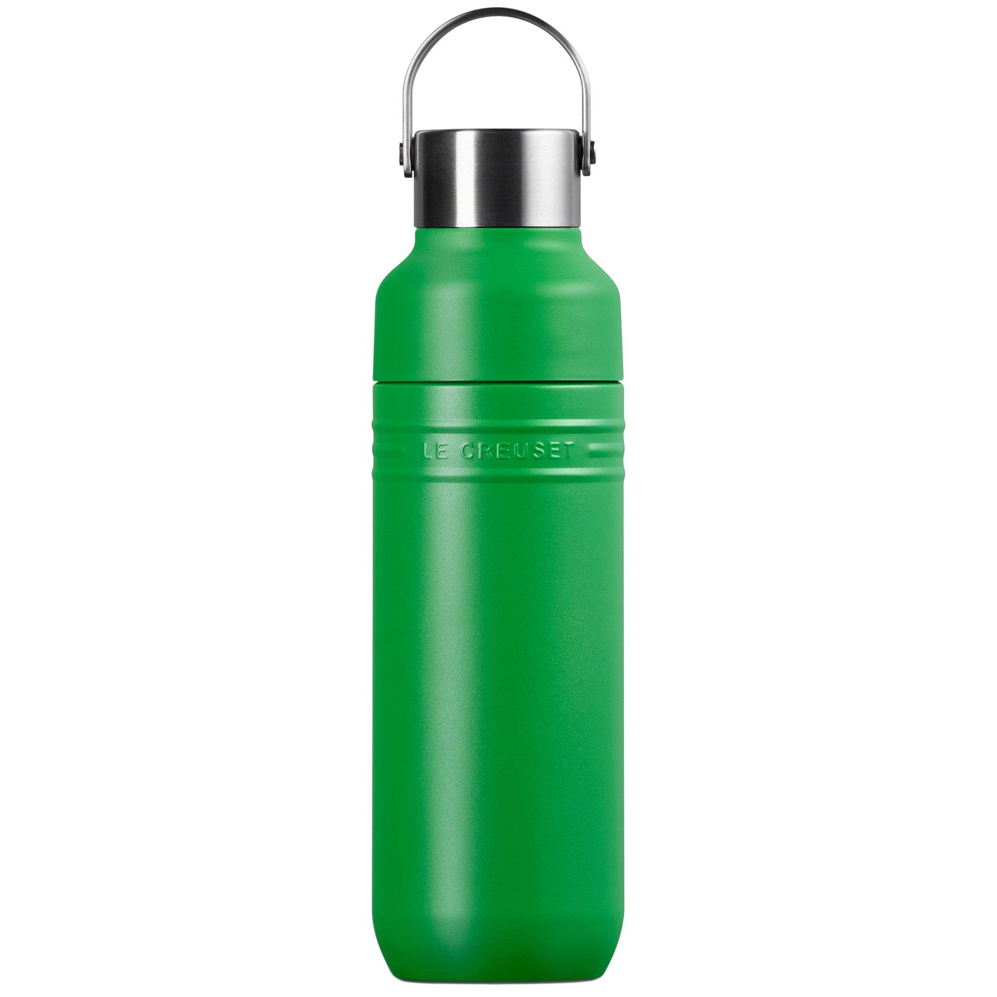 Le Creuset On The Go 41066284080001 doppelwandige Trinkflasche, Bamboo, 0,5 L