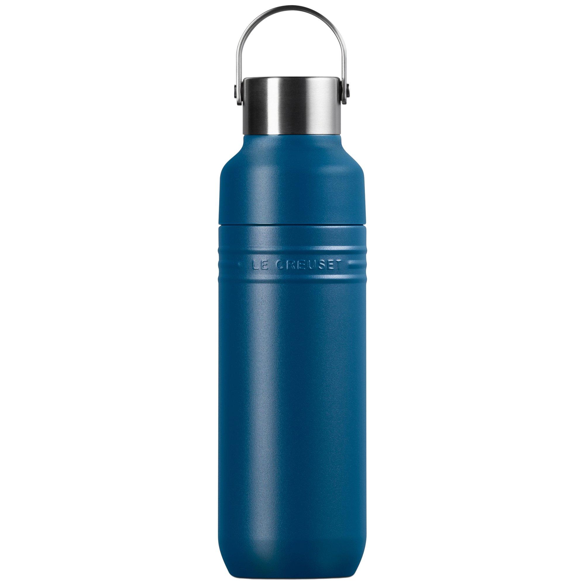 Le Creuset On The Go 41066286420001 doppelwandige Trinkflasche, Deep Teal, 0,5 L