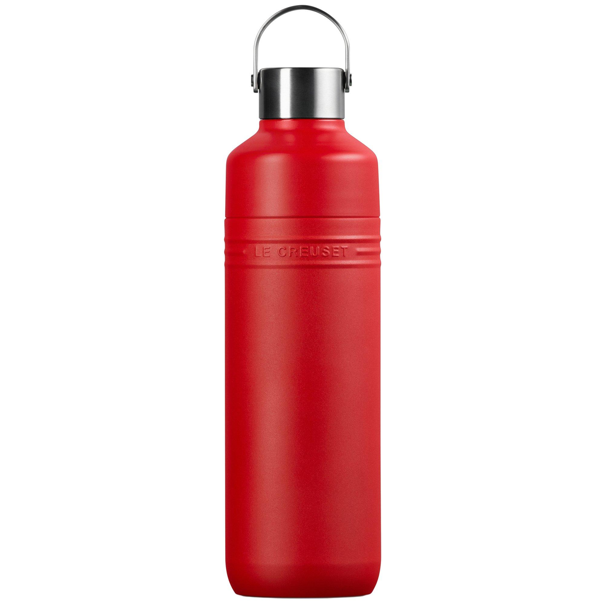 Le Creuset On The Go 41066330600001 dubbelwandige drinkfles, kersenrood, 1,0 L