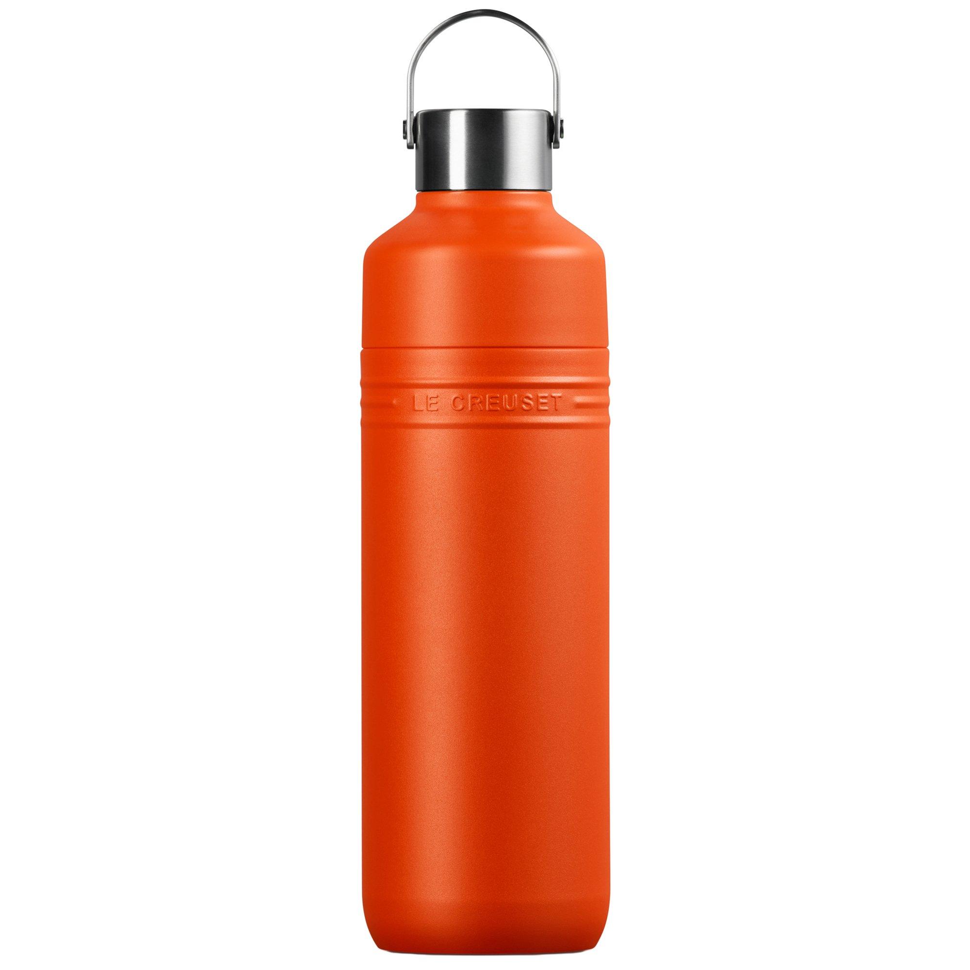 Le Creuset On The Go 41066330900001 dubbelwandige drinkfles, oranjerood, 1,0 L