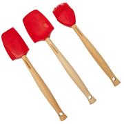 Le Creuset Premium set de 3 spatules en silicone, rouge cerise