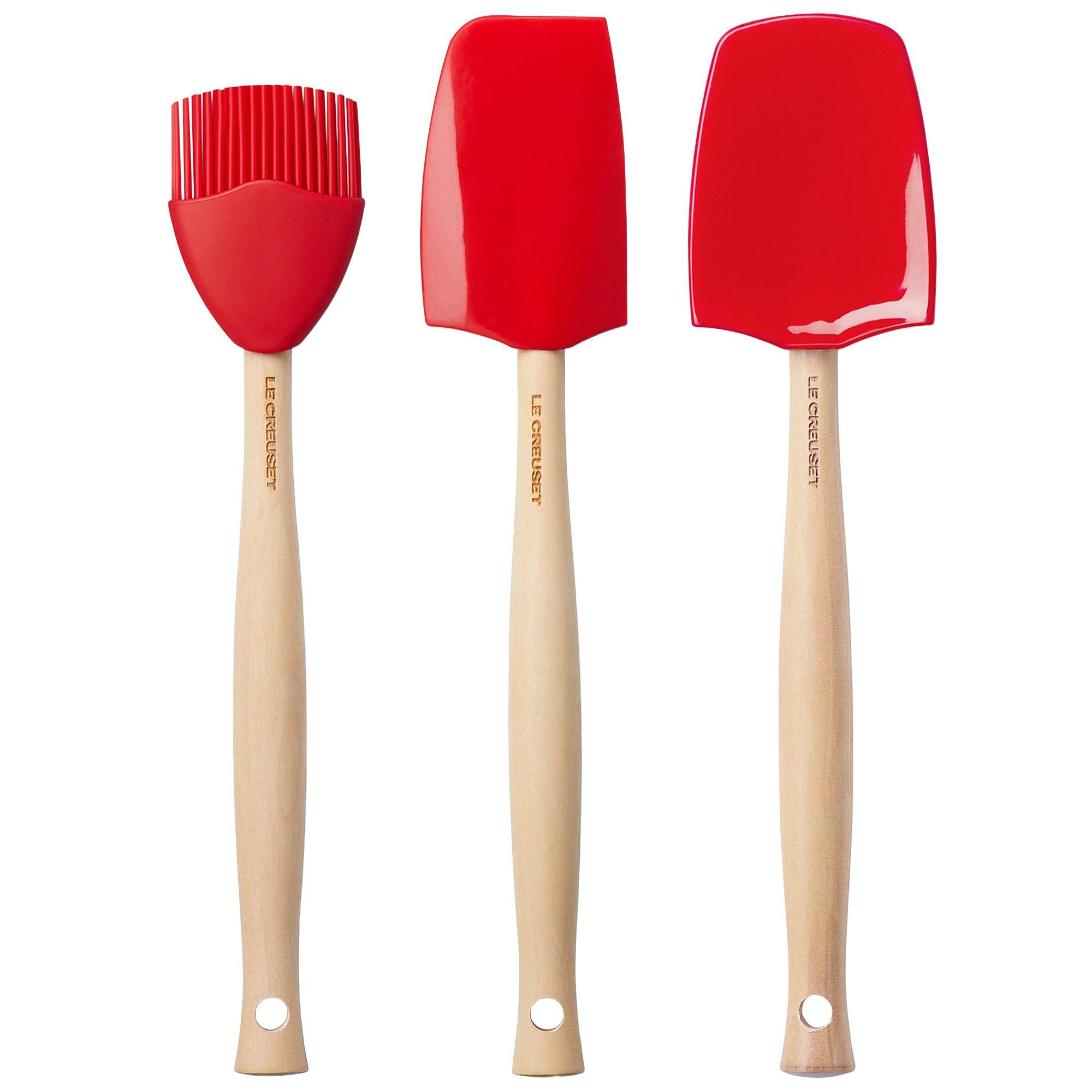 Le Creuset Premium silicone spatula 3-piece set, cherry red