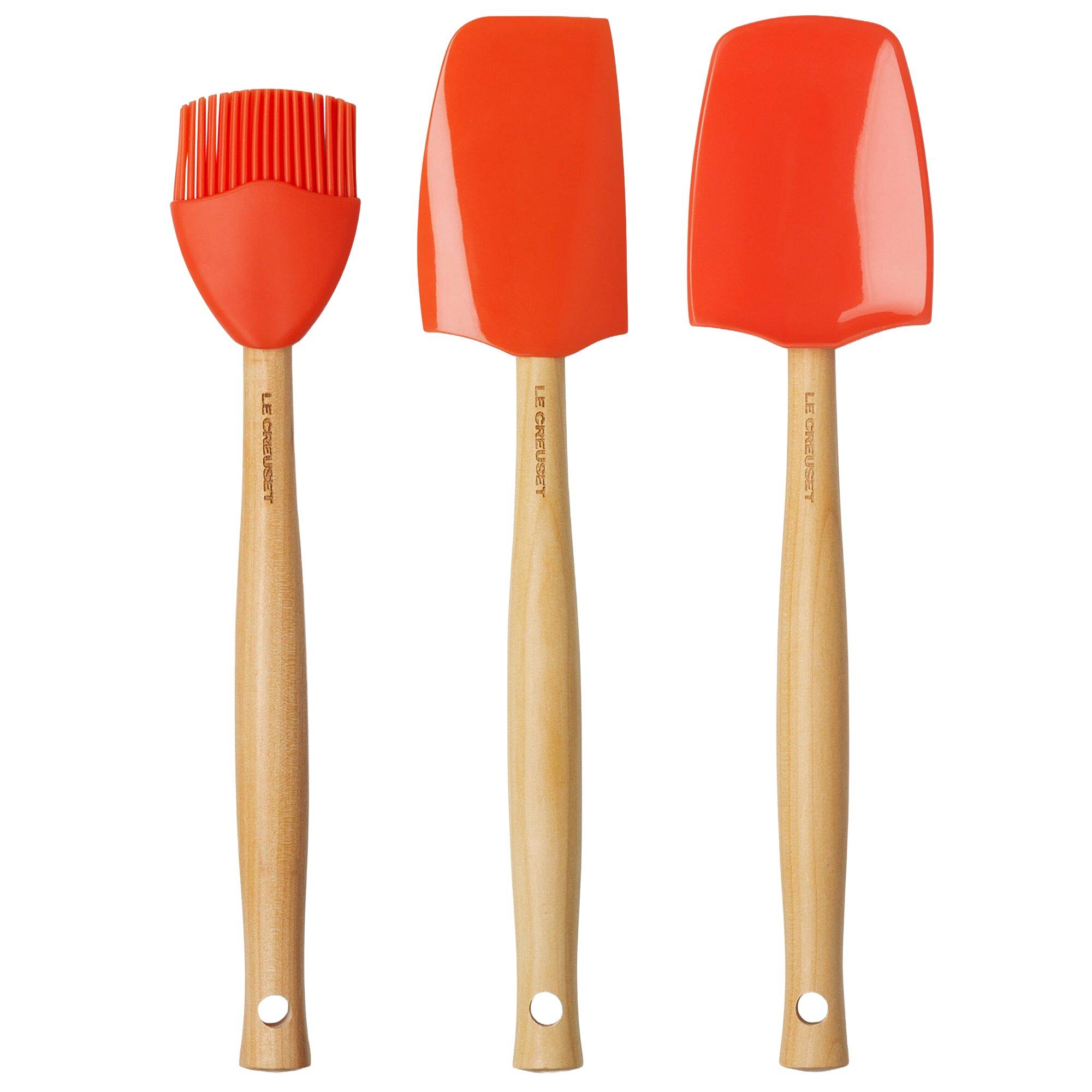 Le Creuset Premium silicone spatula 3-piece set, orange-red