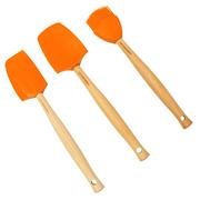 Le Creuset Premium set de 3 spatules en silicone, rouge orangé