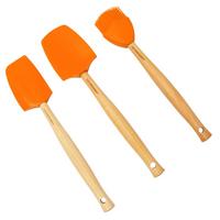 Image for Le Creuset Premium silicone spatula 3-piece set, orange-red