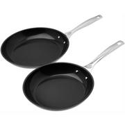 Le Creuset Frying Pan Set, 24 und 28 cm Essential Non-Stick Ceramic Bratpfannen, 24 28 cm