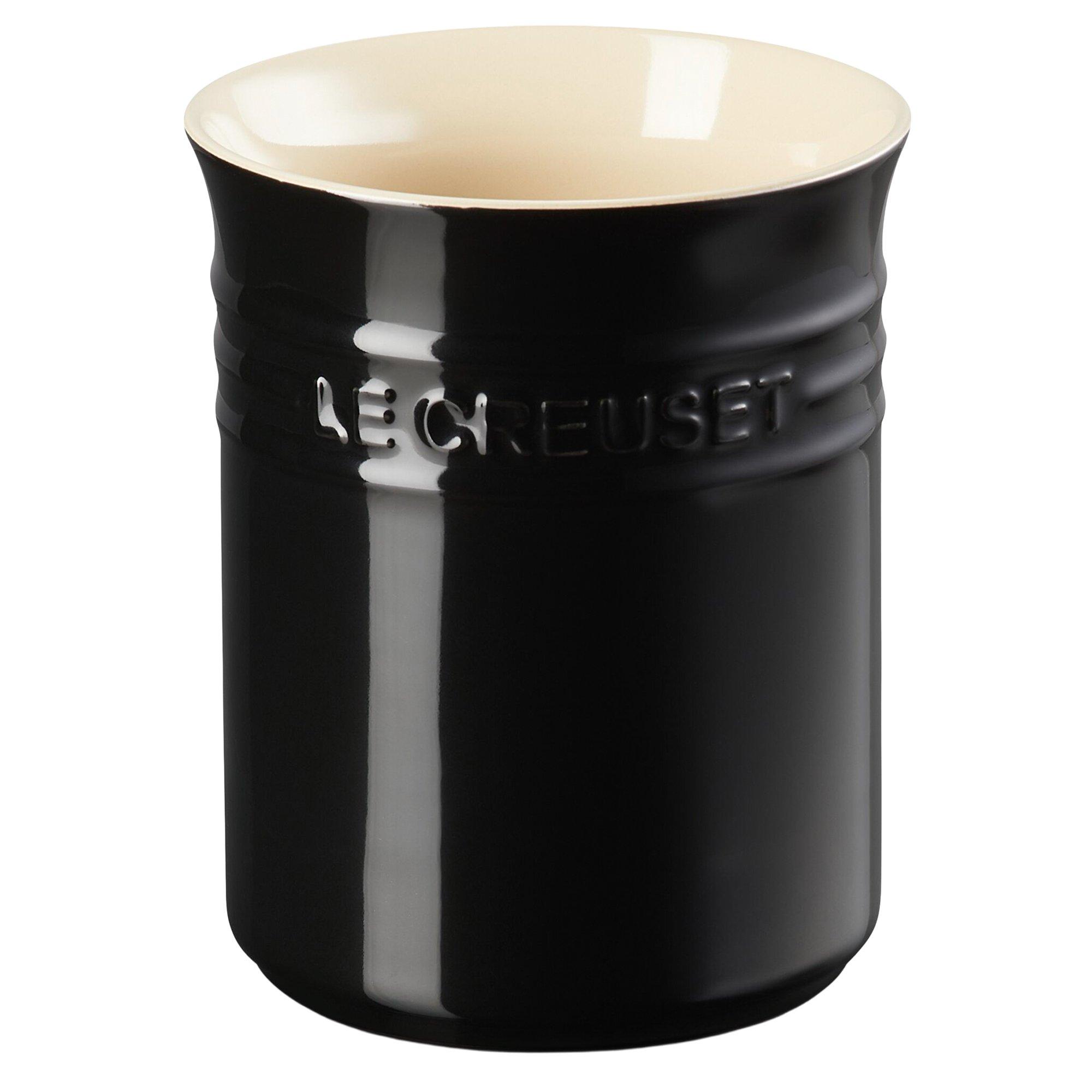 Le Creuset aardewerken spatelpot, zwart, 15 cm