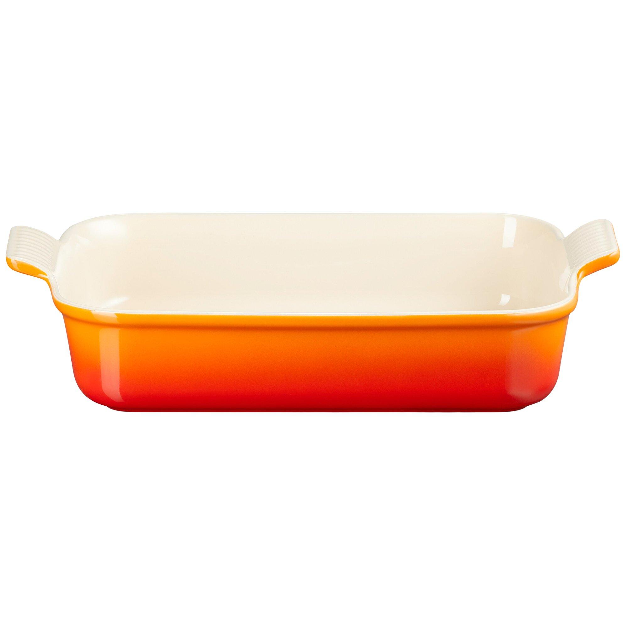 Le Creuset plat à four rectangulaire 4L, 32 cm, orange-rouge