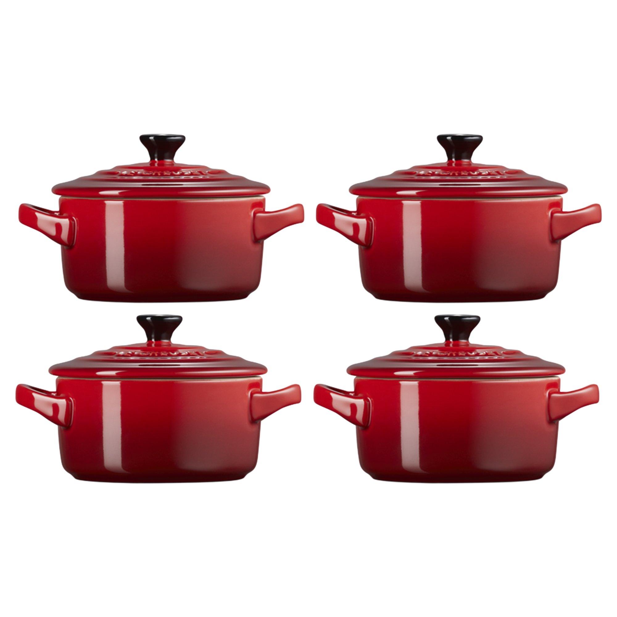 Le Creuset Les Céramiques mini-cocotte set 10 cm, cherry-red