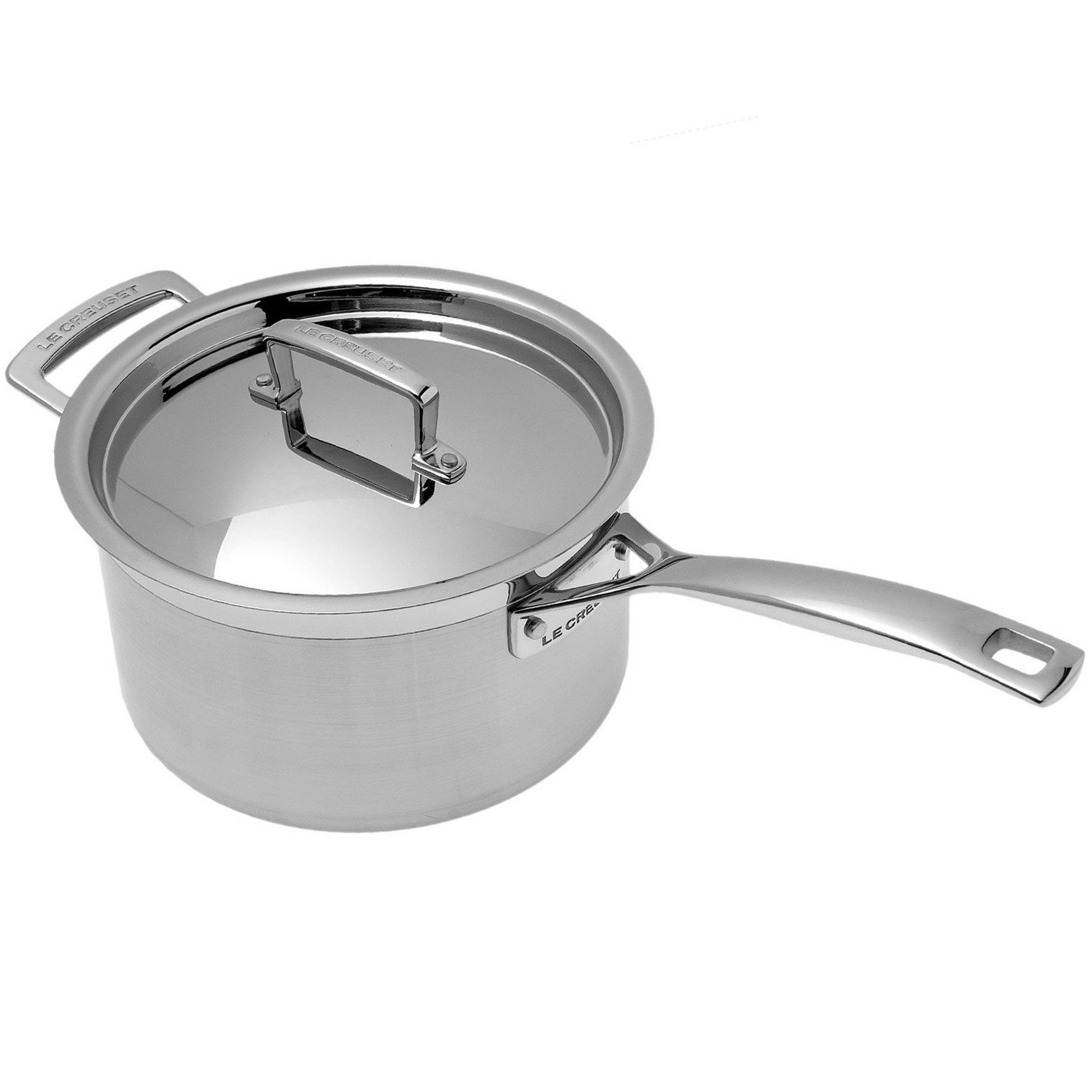 Le Creuset 3 1/2 Qt. Nonstick Saucier Pan - Stainless Steel