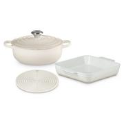  Le Creuset 2022 Set Meringue, gietijzer aardewerk en silicone, pannenset