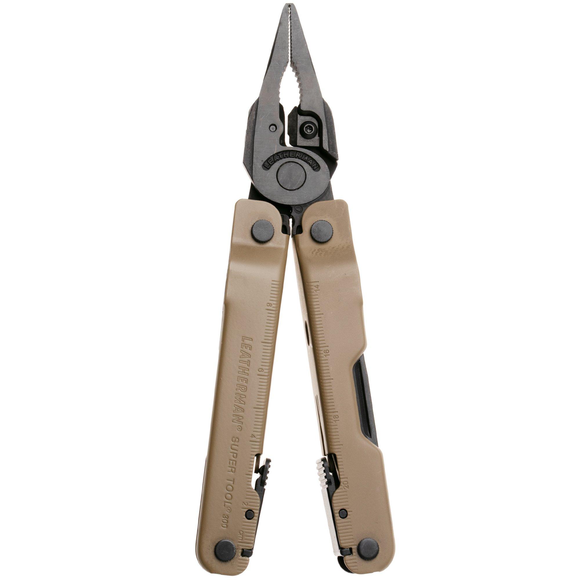 Leatherman Super Tool 300 M 832762 Coyote Tan, tactical multi-tool with bit extender and bit kit