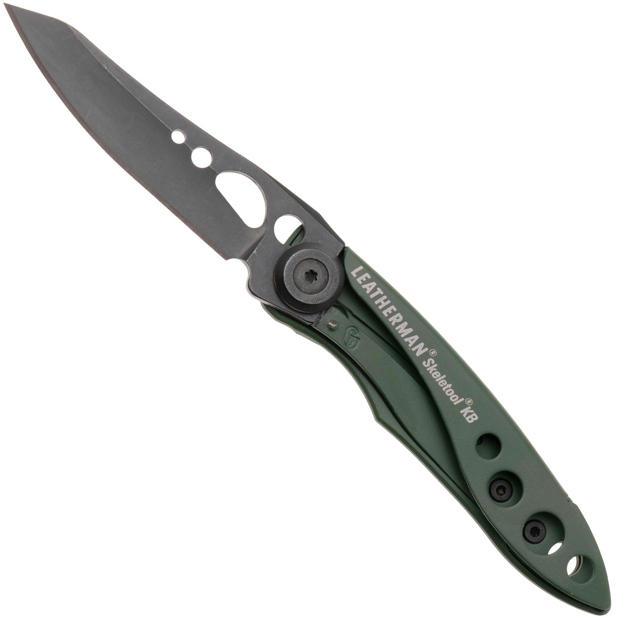 Leatherman Skeletool Knife KB 833161 Black Oxide 420HC, OD Green, Taschenmesser