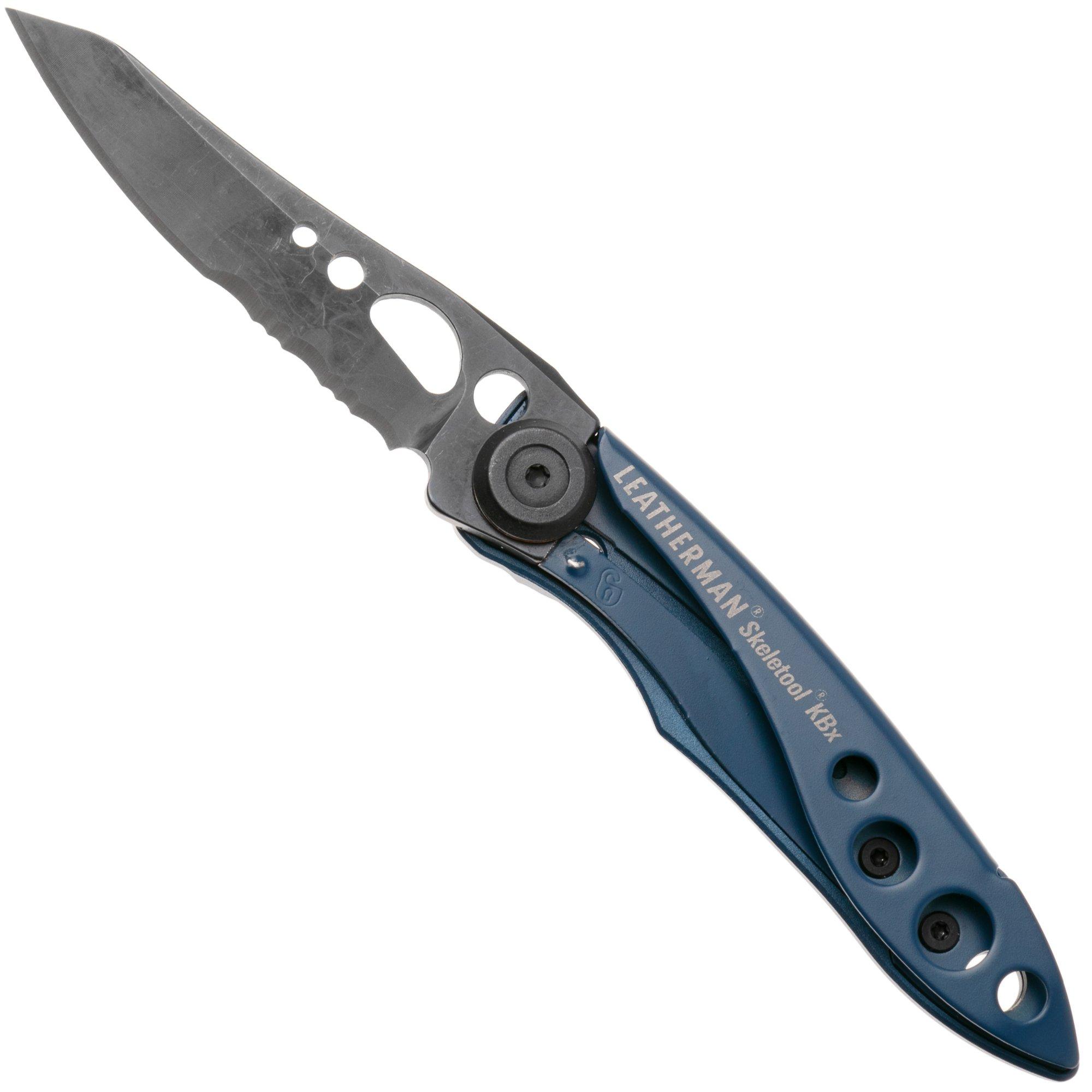 Leatherman Skeletool Knife KBx 833576 Nocturnal, deels gekarteld zakmes