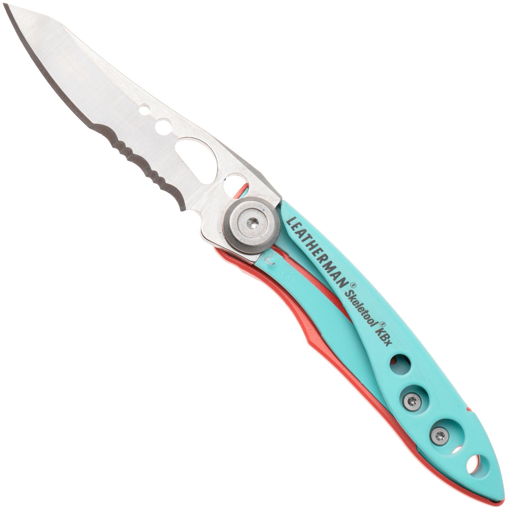 Leatherman Skeletool Knife KBx 833600 Paradise, partially serrated pocket knife