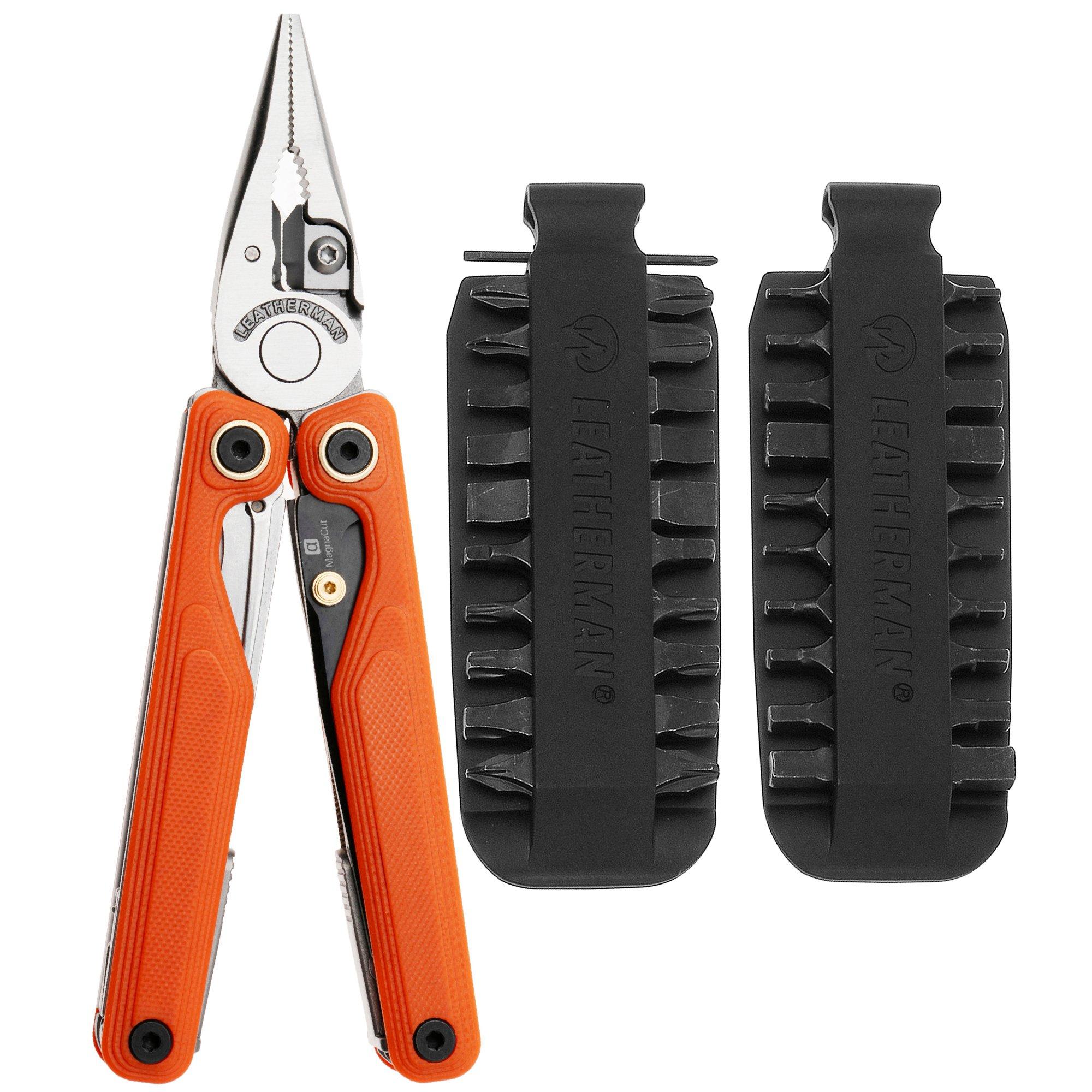 Leatherman Wave Alpha Canyonland Bundle EU300166 Black DLC MagnaCut, Orange G10, multiherramienta con Bit Kit 931014