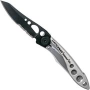 Leatherman Skeletool Knife KBx Black & Silver pocket knife partially serrated, Limited Edition 832617