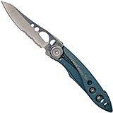 Leatherman Skeletool Knife KBx zakmes deels gekarteld, Denim Blue