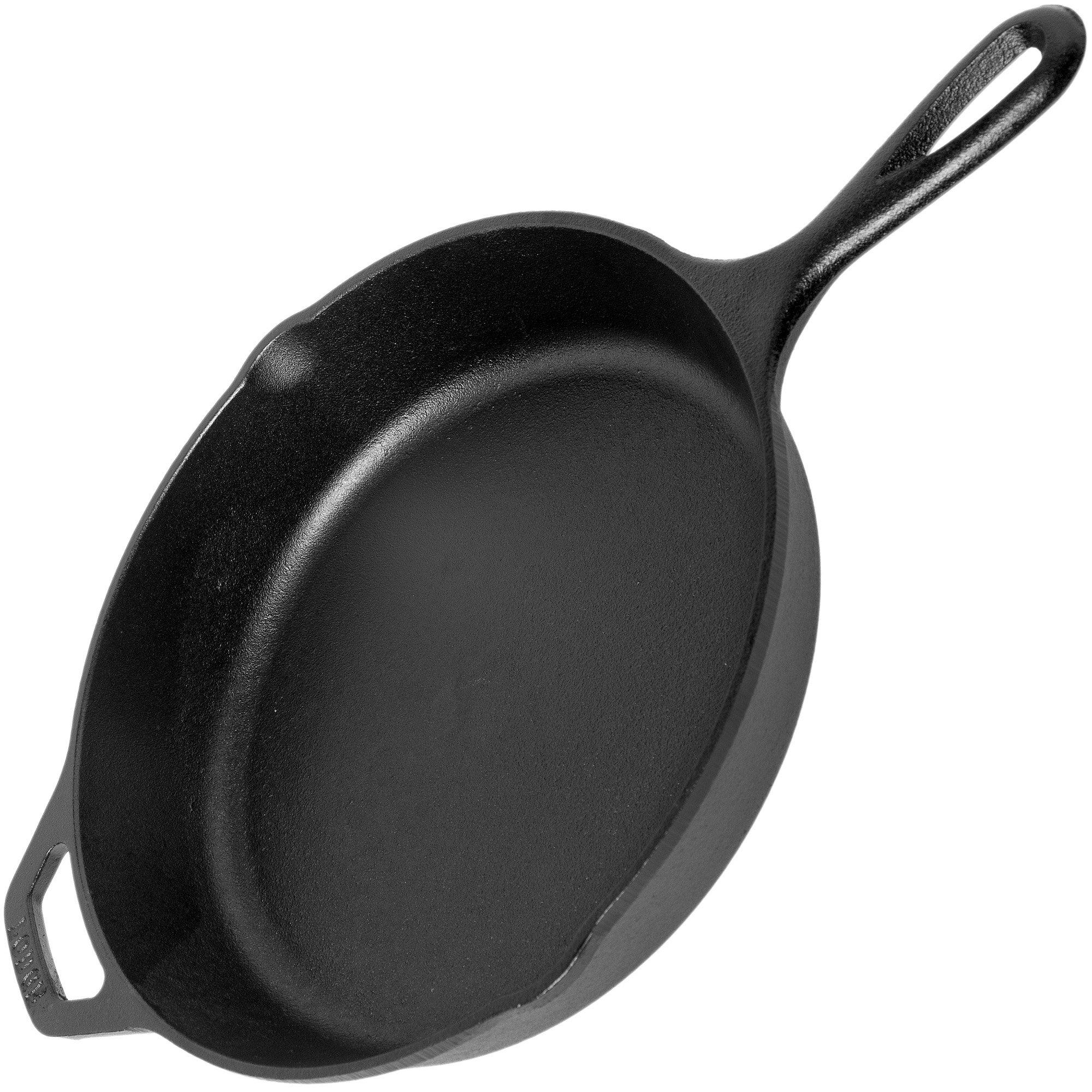 Lodge 12 in. Cast Iron Skillet in Black with Pour Spout L10SK3