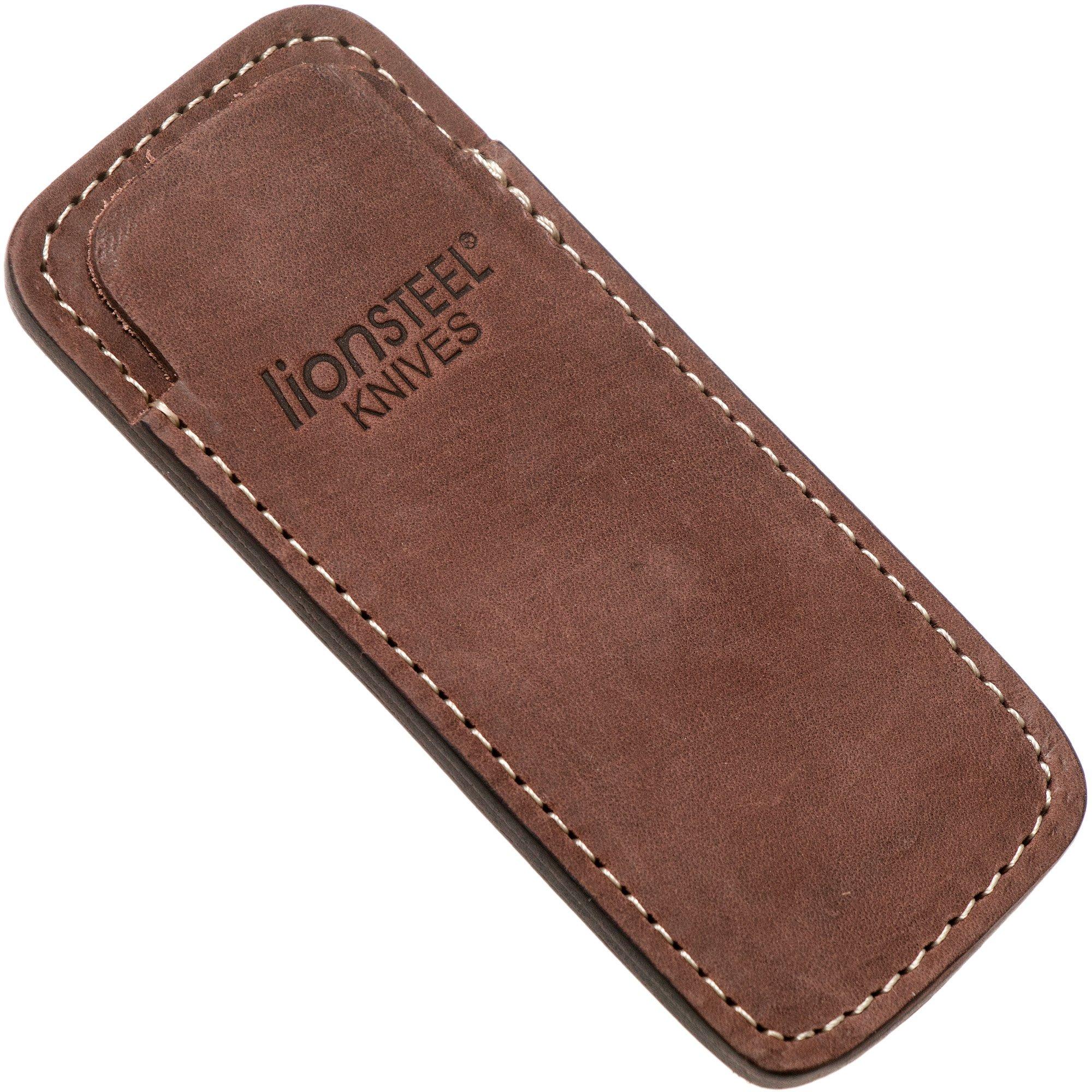 Pokrowiec z klipsem do kieszeni LionSteel 900FDV3 BR ciemnobrązowa skóra