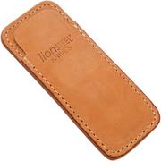 LionSteel 900FDV3 SN sheath with pocket clip, light brown leather