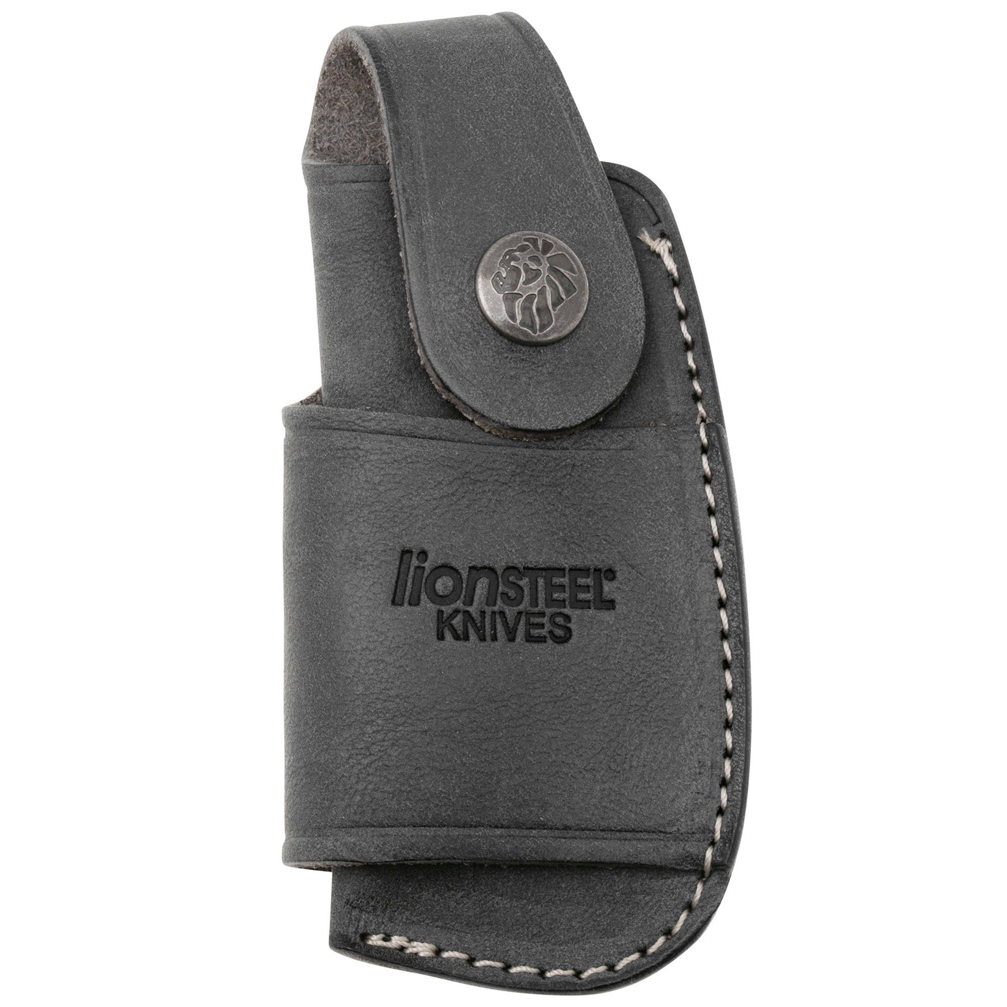 LionSteel Leather Sheath 900FDV4 BL horizontales/vertikales Multicarry Gürteletui, blaues Leder