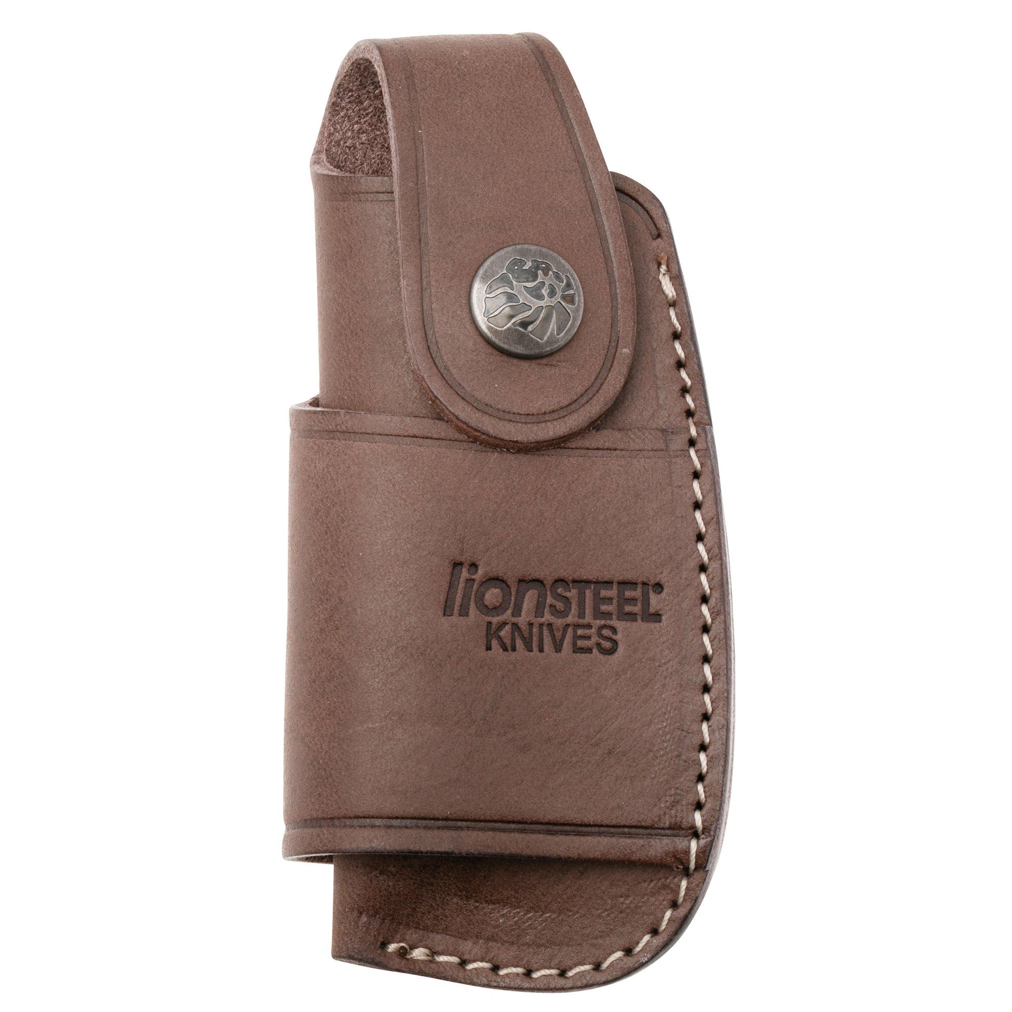 LionSteel Leather Sheath 900FDV4 BR horizontales/vertikales Multicarry, Gürteletui, braunes Leder